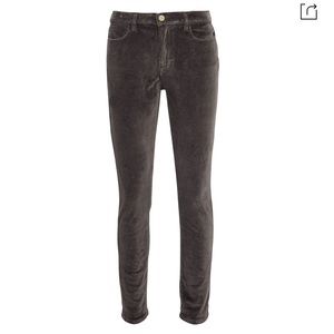 FRAME Le Velveteen Charcoal Pants